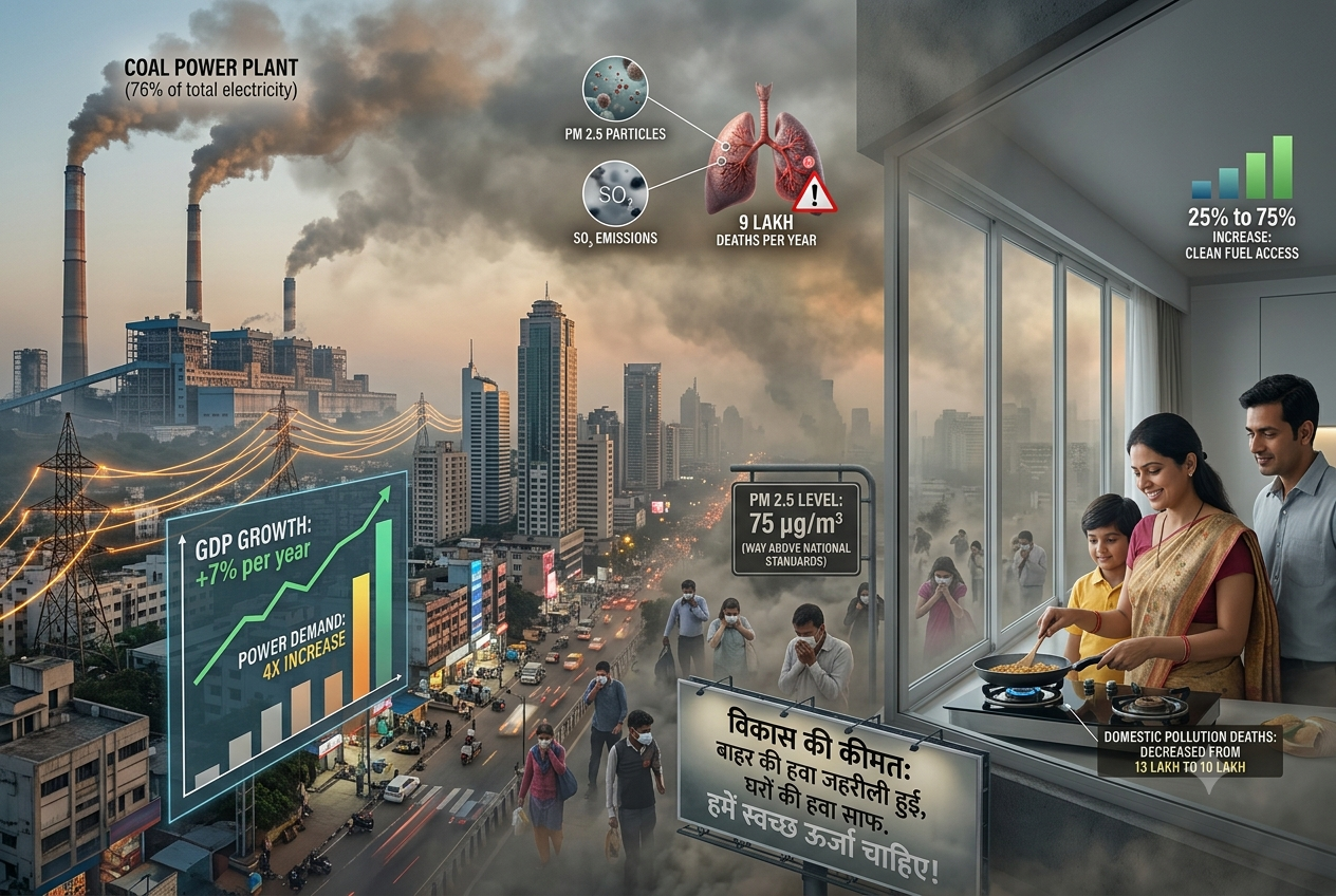 india-air-pollution-coal-power-plants-9-lakh-deaths-economic-growth