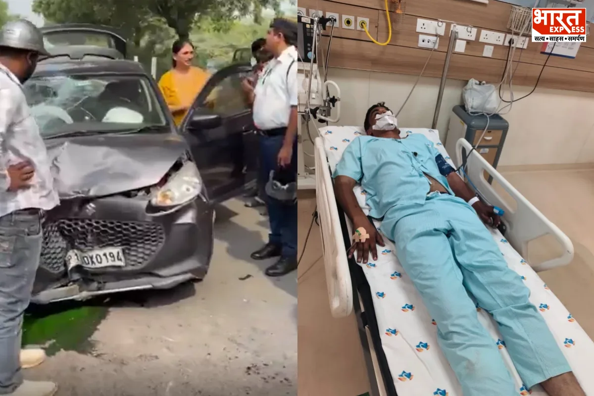 ग्रेटर नोएडा में रफ्तार का खौफनाक मंजर: महिला ड्राइवर ने पुलिस की बाइक को मारी जोरदार टक्कर