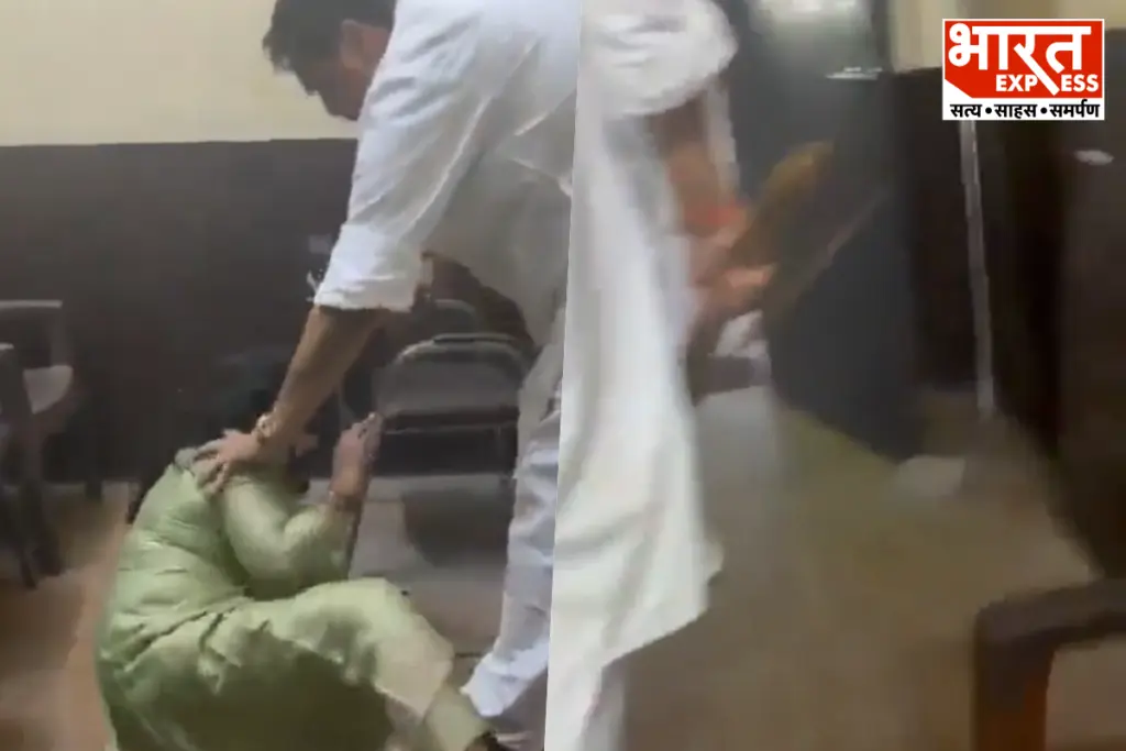 Guddu Pandit Beats Wife Archana Panda Video Viral Bulandshahr Case Bharat Express