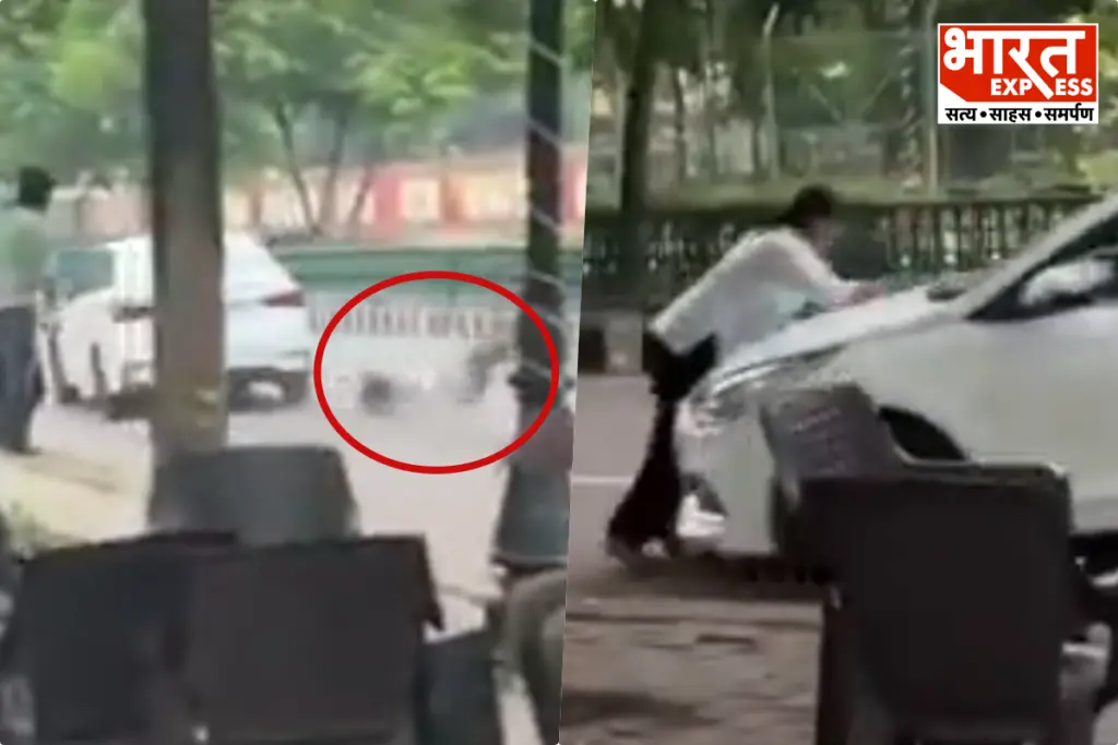 Lucknow News Anamika Dragged On Car Bonnet In Gomti Nagar Bharat Express