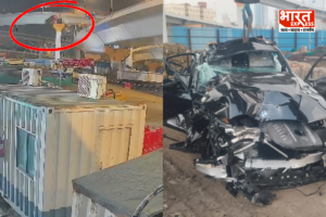 मुंबई कोस्टल रोड पर दर्दनाक हादसा, ब्रिज से नीचे गिरी BMW; 3 लोगों की मौत, देखें VIDEO