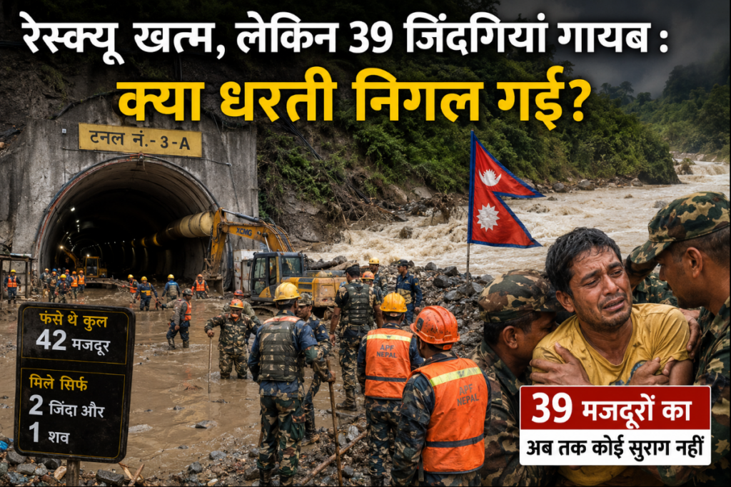 नेपाल टनल हादसे में 39 मजदूर रहस्यमयी तरीके से लापता.