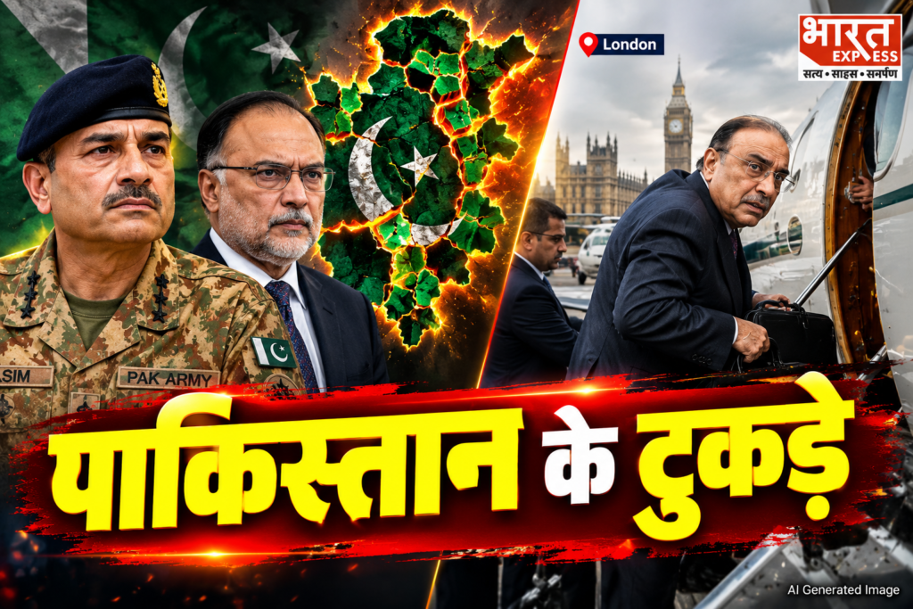 political crisis in Pakistan as Minister Ahsan Iqbal proposes dividing the country into 15 new provinces, causing panic in the PPP camp and forcing President Asif Ali Zardari to abruptly cancel his Europe trip and return to Islamabad