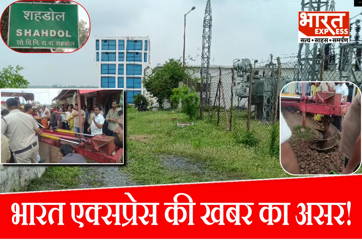 भारत एक्सप्रेस की खबर का असर! दशकों पुराना अंधेरा छंटने को तैयार, पपौंध में गड़े बिजली के खंभे