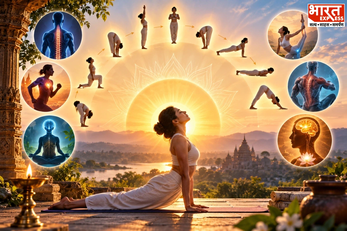 सूर्य नमस्कार से सिर्फ वजन ही नहीं, तनाव भी होगा कम; जानिए 12 आसनों का साइंस और सही तरीका
