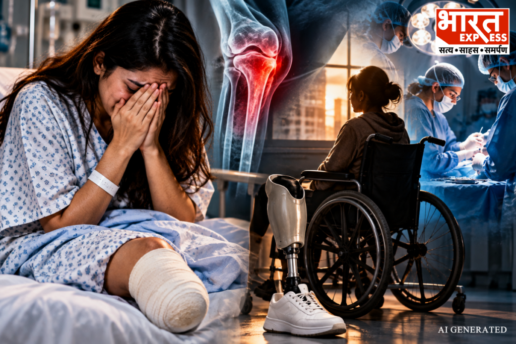 UK Woman Amputates Leg Due to Unbearable Pain Caused by CRPS Bharat Express