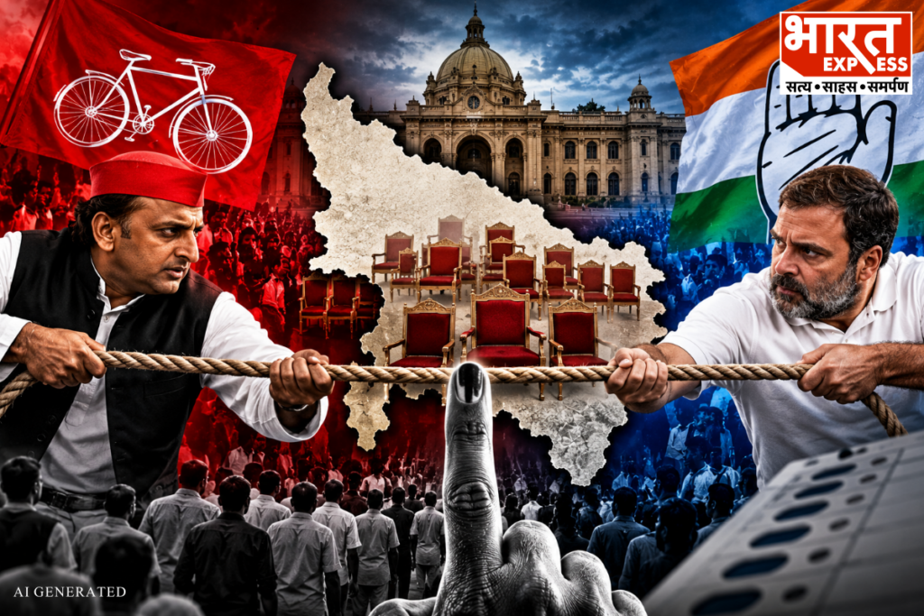 UP Election 2027 SP Prepares 60-70 Seats For Congress Demand 105 Bharat Express