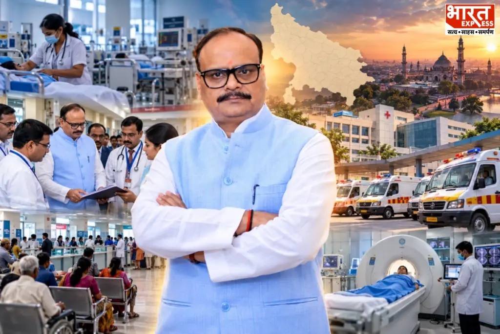 उपमुख्यमंत्री बृजेश पाठक के ऑन-ग्राउंड प्रशासनिक मॉडल और उत्तर प्रदेश में जारी आधुनिक स्वास्थ्य सुधारों का दृश्य.