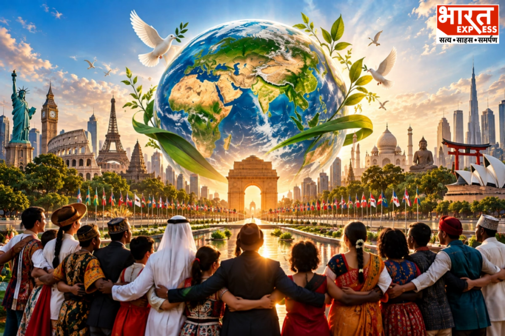 'वसुधैव कुटुंबकम' का संदेश: पूरी धरती एक परिवार है और हमारा भविष्य साझा है.