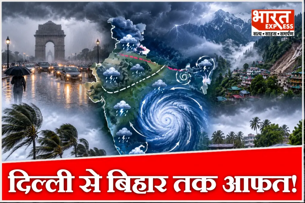 बंगाल की खाड़ी में बने मौसमी सिस्टम से दिल्ली-एनसीआर, बिहार और यूपी समेत कई राज्यों में मौसम बिगड़ने की आशंका.