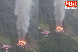 नवरात्र के बीच जल उठा पहाड़ों का ऐतिहासिक मंदिर! आग की चपेट में आने से मची अफरा-तफरी; देखें VIDEO