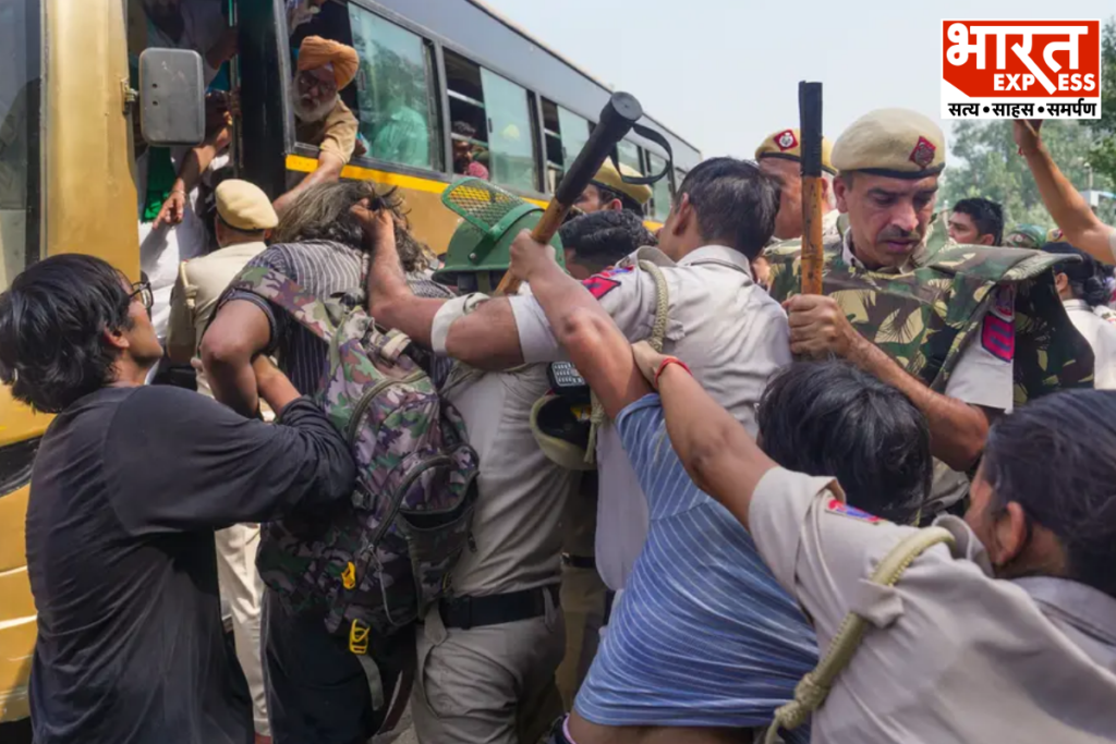 Delhi CJP Protest Connaught Place Clash 200 Detained Police Action