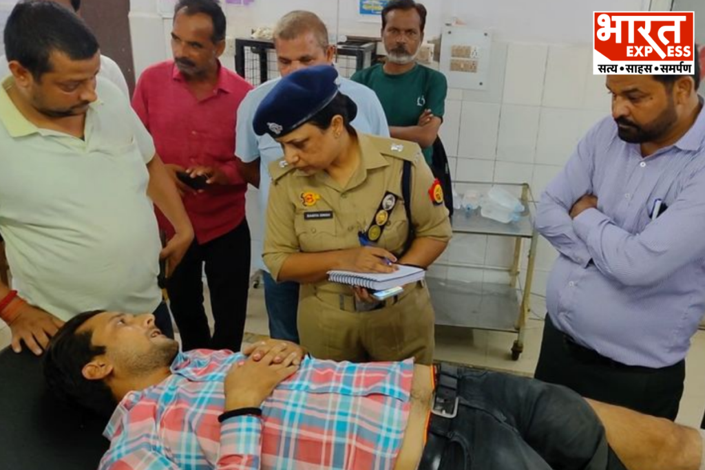 Firing In Etawah Over 500 Rupees Extortion Two Injured CCTV Footage Investigation