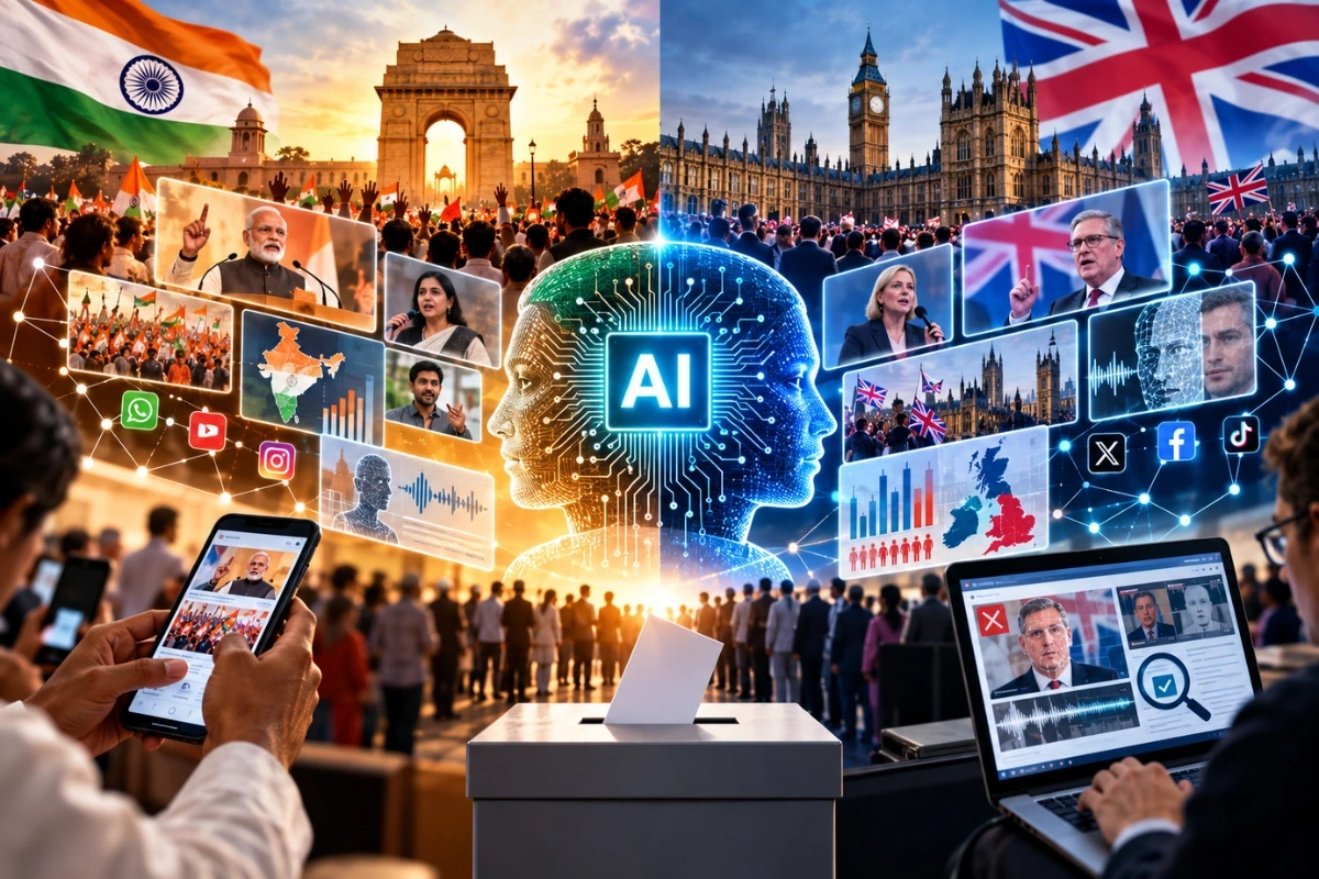 AI और चुनाव: भारत-यूके में नई राजनीतिक जंग, तकनीक से बढ़ेगी पारदर्शिता या भरोसे पर होगा असर?