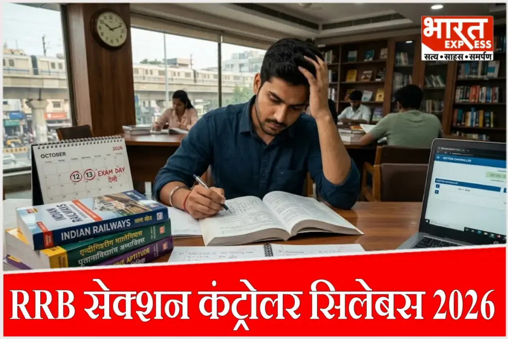 RRB सेक्शन कंट्रोलर भर्ती परीक्षा 12-13 अक्टूबर को आयोजित की जा रही है, जिसके लिए पूरा सिलेबस और विषय-वार अंक विभाजन यहां उपलब्ध है.