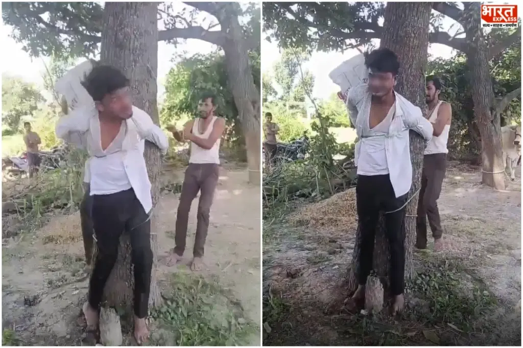 ratlam-minor-girl-molestation-case-teacher-yogendra-jatav-beaten-by-villagers-pocso-act-viral-video