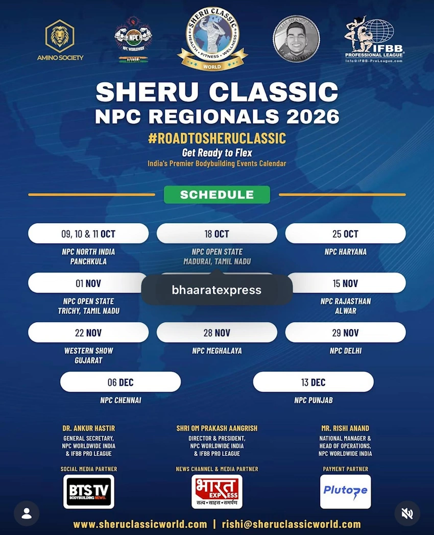 Sheru Classic NPC Regionals 2026 events