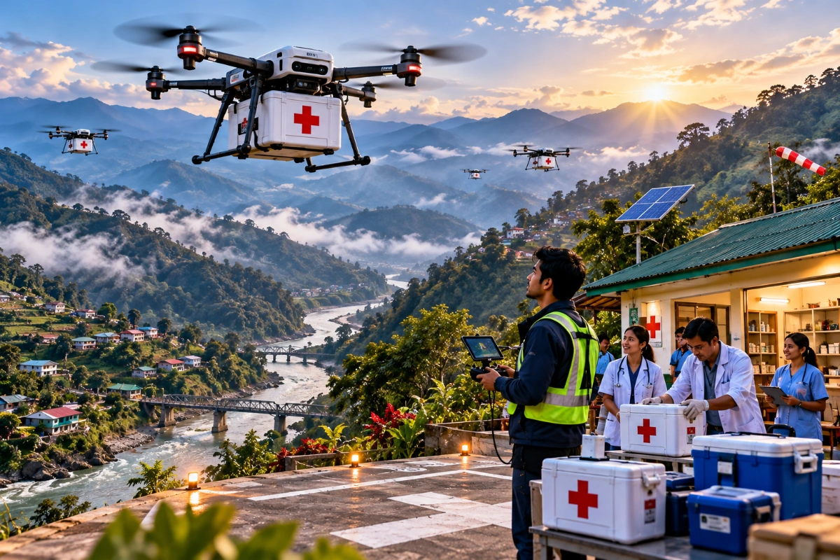 ड्रोन डॉक्टर्स ऑफ नॉर्थ-ईस्ट: युवा पायलटों ने बदली मेडिकल डिलीवरी की तस्वीर, 80% तक घटा इंतजार