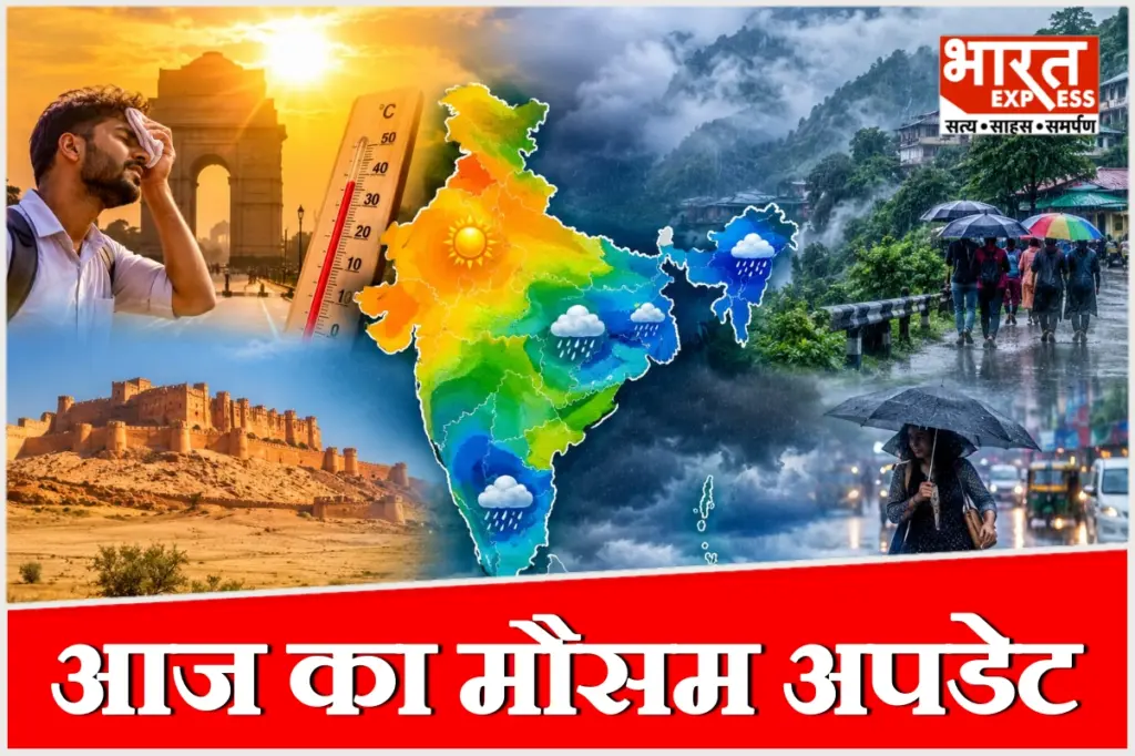 दिल्ली-एनसीआर में तेज धूप और उमस जारी है, वहीं पूर्वोत्तर राज्यों में मौसम विभाग ने भारी बारिश की चेतावनी दी है.